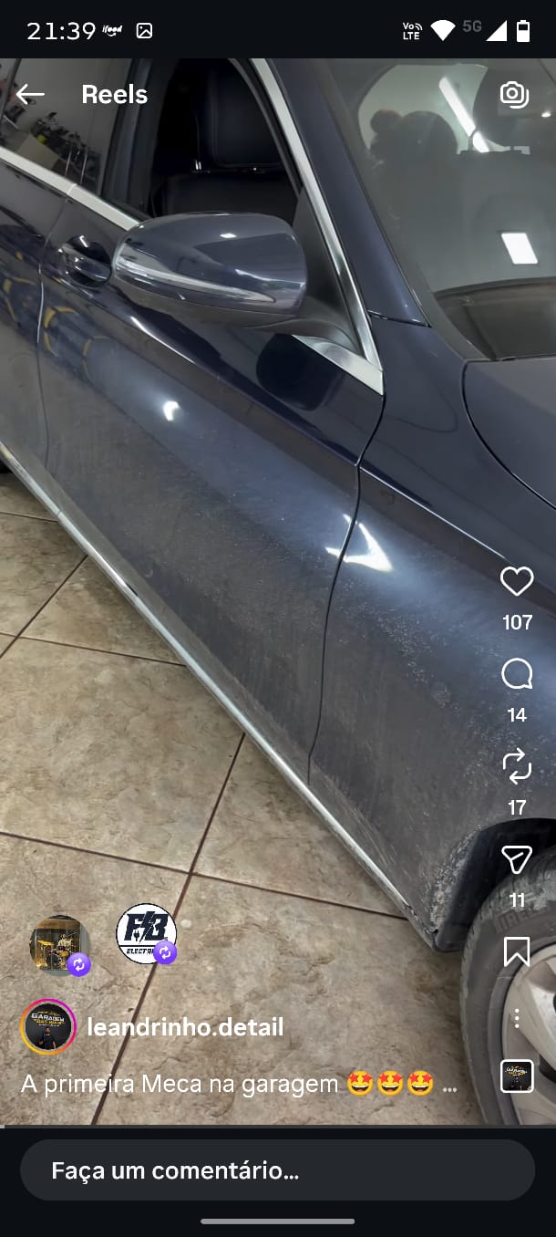 Mercedes antes da higienização