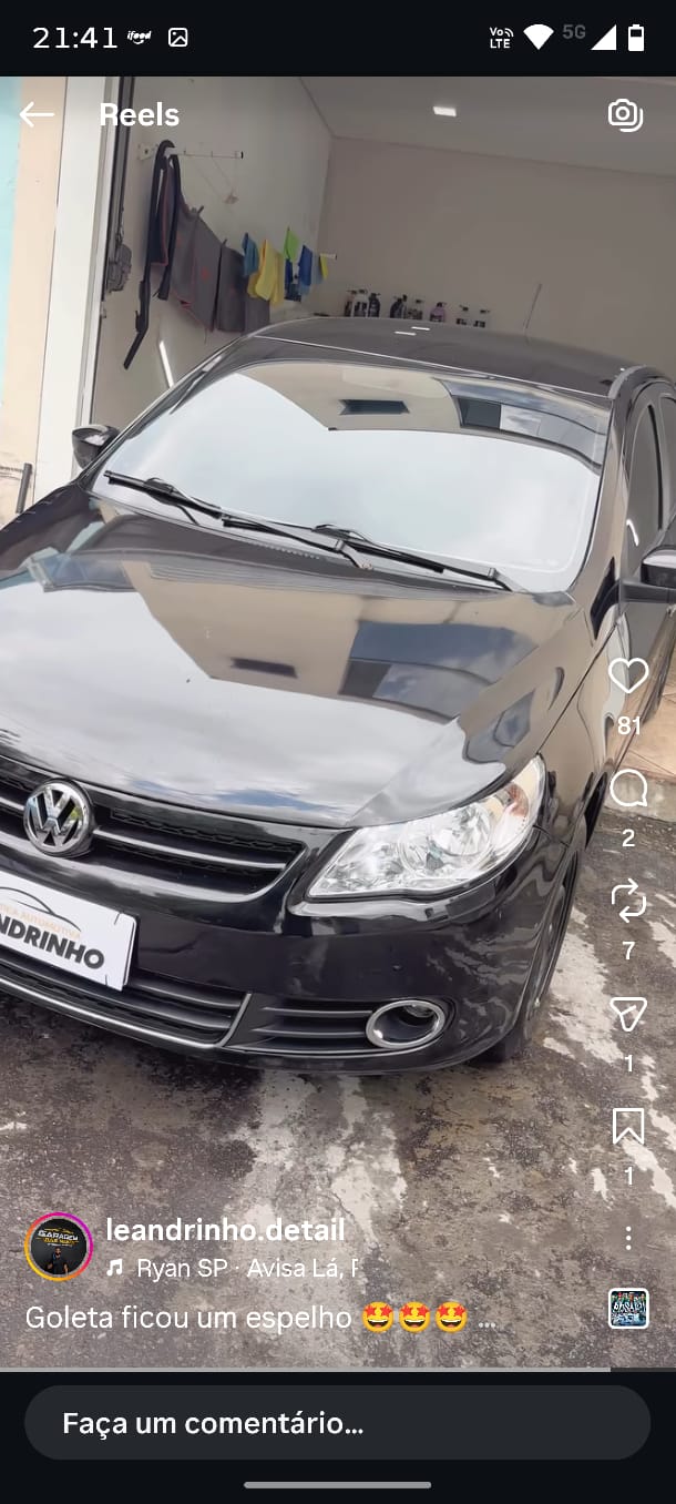 VW Goleta depois do polimento — ficou um espelho